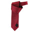 SiaLinda: Krawatte Scarlett, weinrot, Satin, mit Lilien Applikation - SiaLinda.com